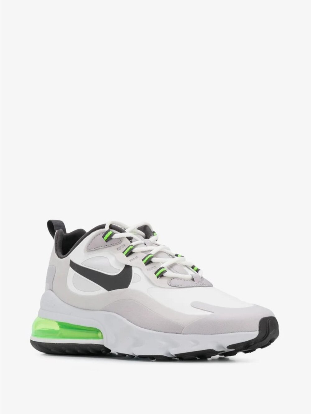 Nike Air Max 270 React Summit White Grey Electric Green Mens Size 9 CI3866-100 - Picture 6 of 13
